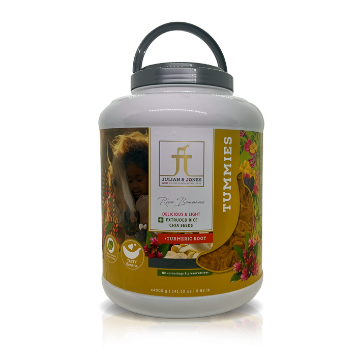 Julian &amp; Jones Tummies Pot Horse Treats with Rice &amp; Turmeric, Size: 2.5kg