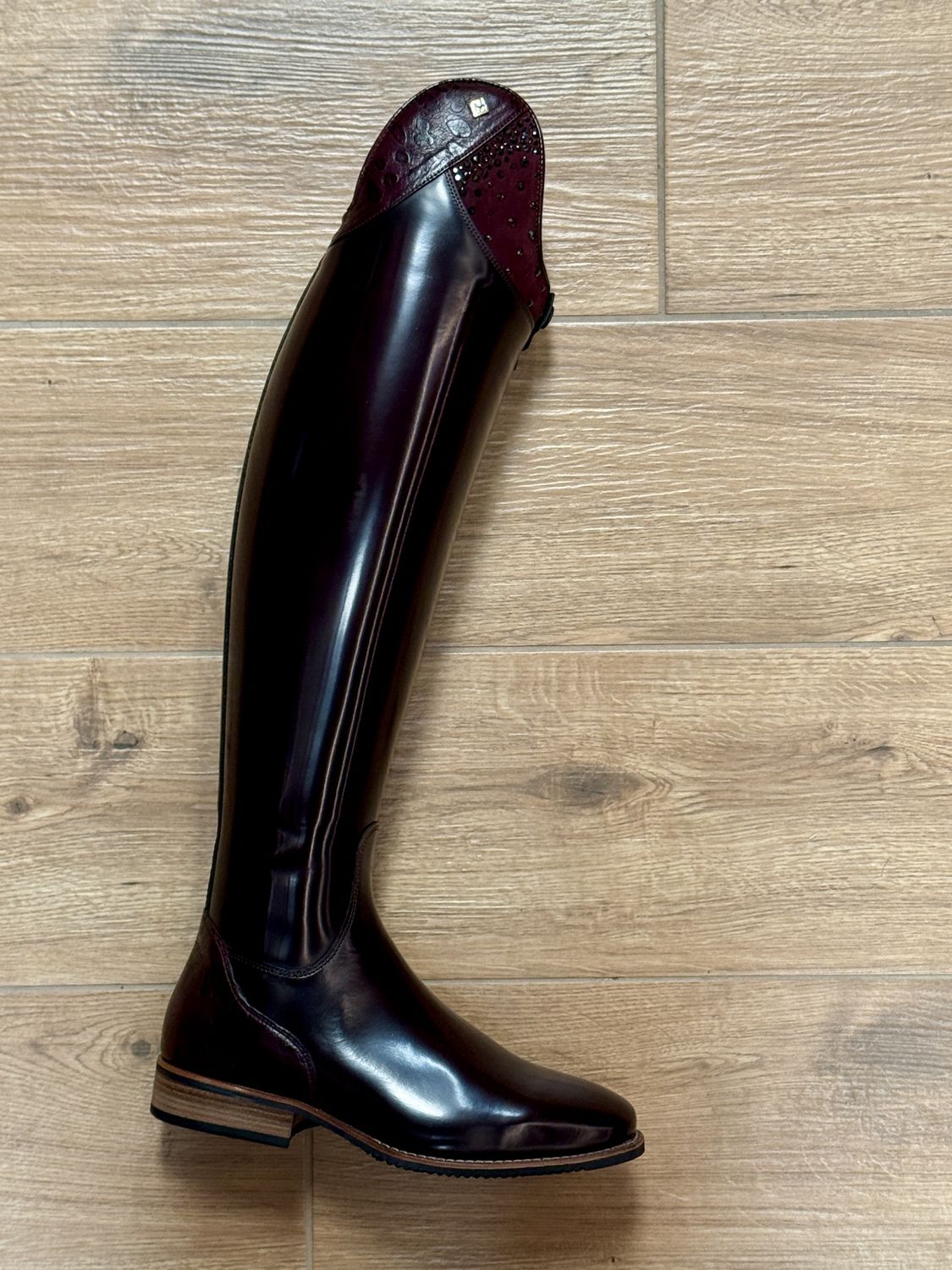 De Niro Bellini Brushed Burgundy G35 Musa &amp; GGL80 Swarovski + Knee Comfort, Color: Oxford, Kuit/Hoogte: M/MA, Size: 38