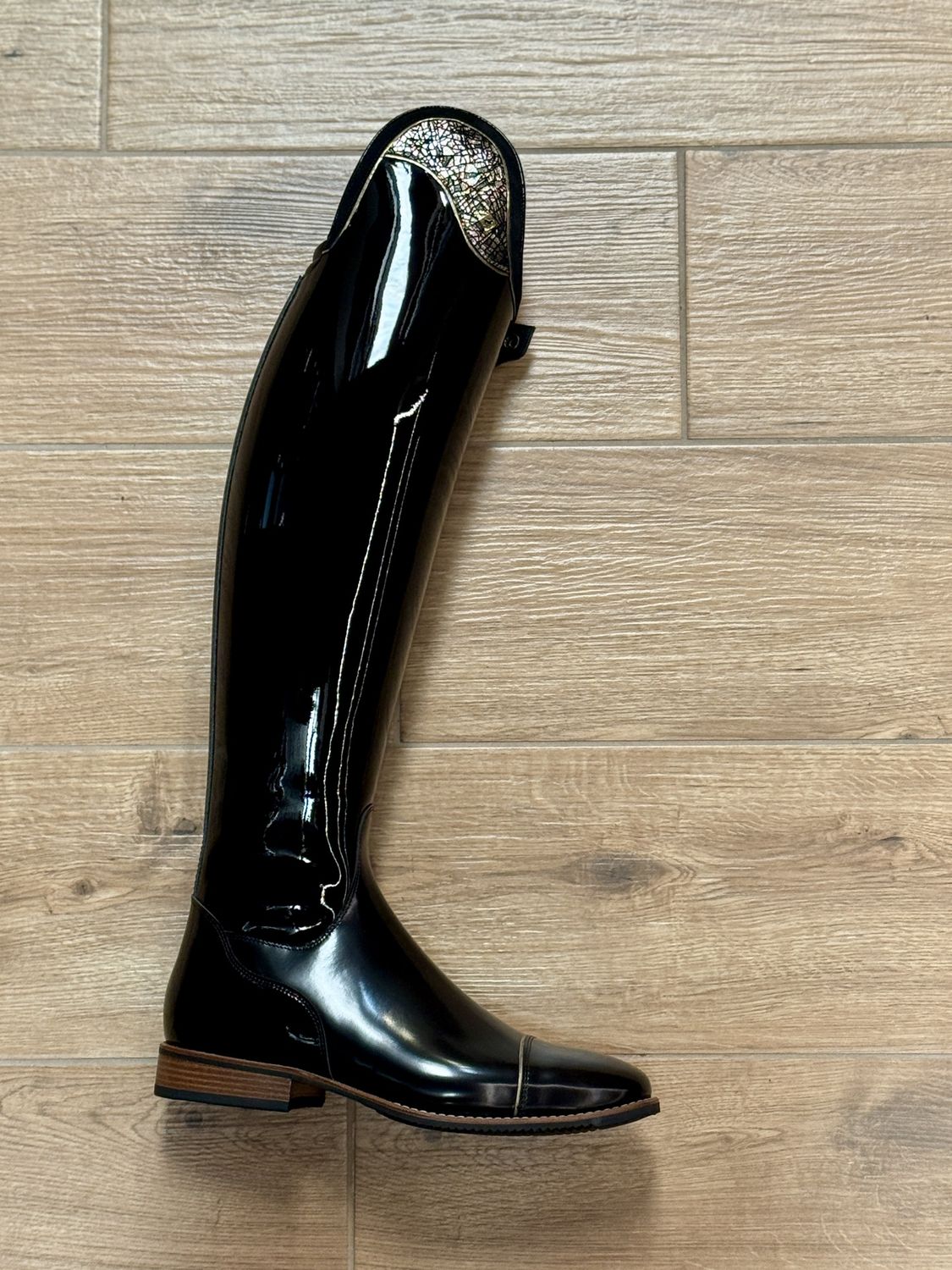De Niro Bellini Patent Black G21 Dedaoro  + Knee Comfort, Color: Black, Kuit/Hoogte: M/MA, Size: 41