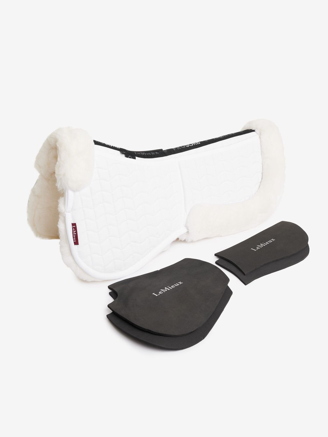 LeMieux Merino+ ProSorb 2 Pocket Half Pad, Size: Full, Color: White/White