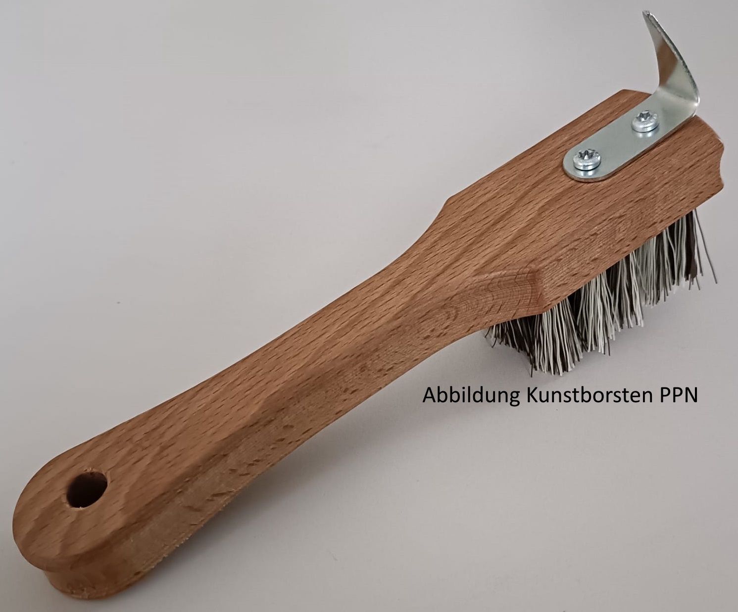 Euroriding Houten Hoevenkrabber PPN - Kunstvezel borstel