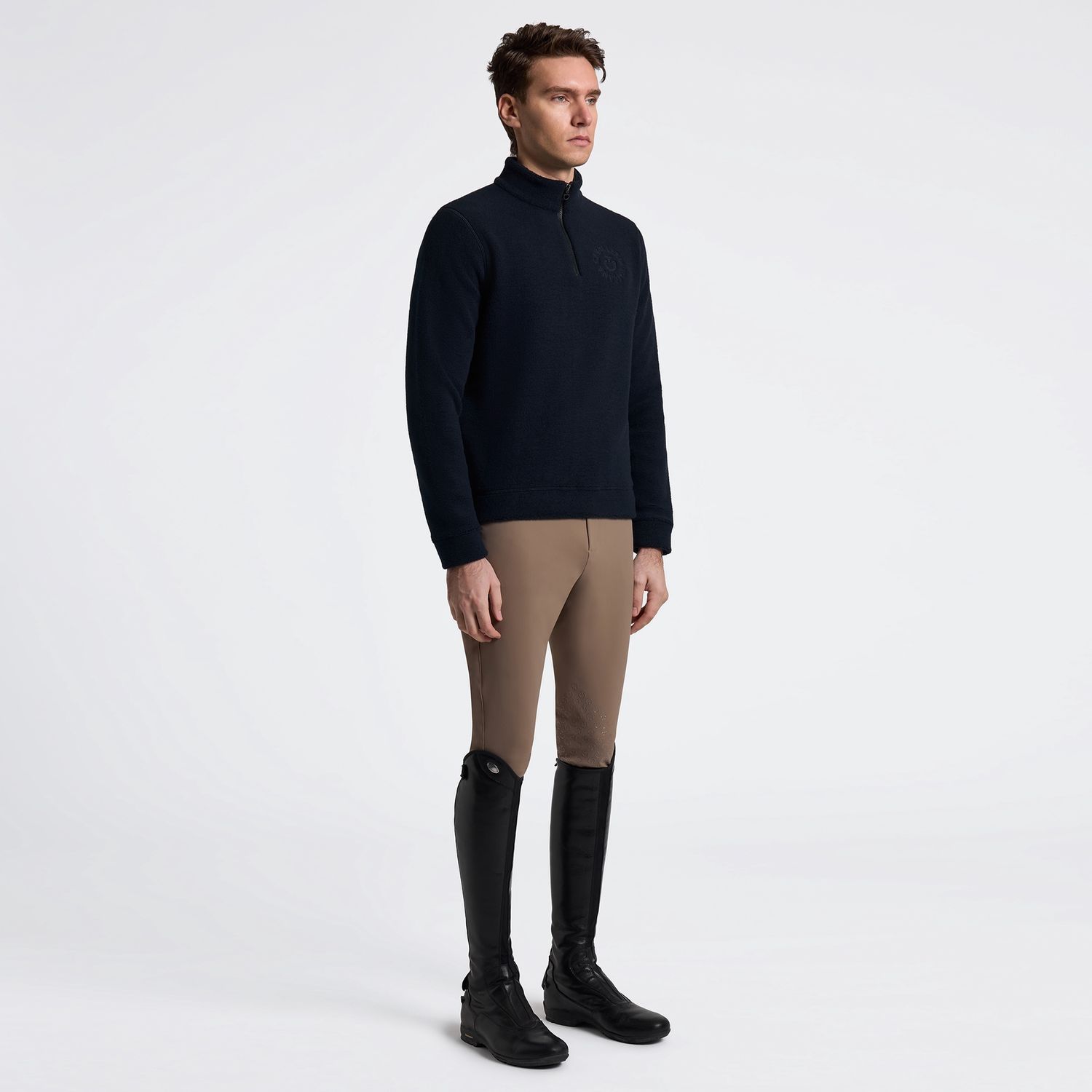 Cavalleria Toscana Men&#39;s Fleece Half Zip | Navy, Size: S, Color: Navy