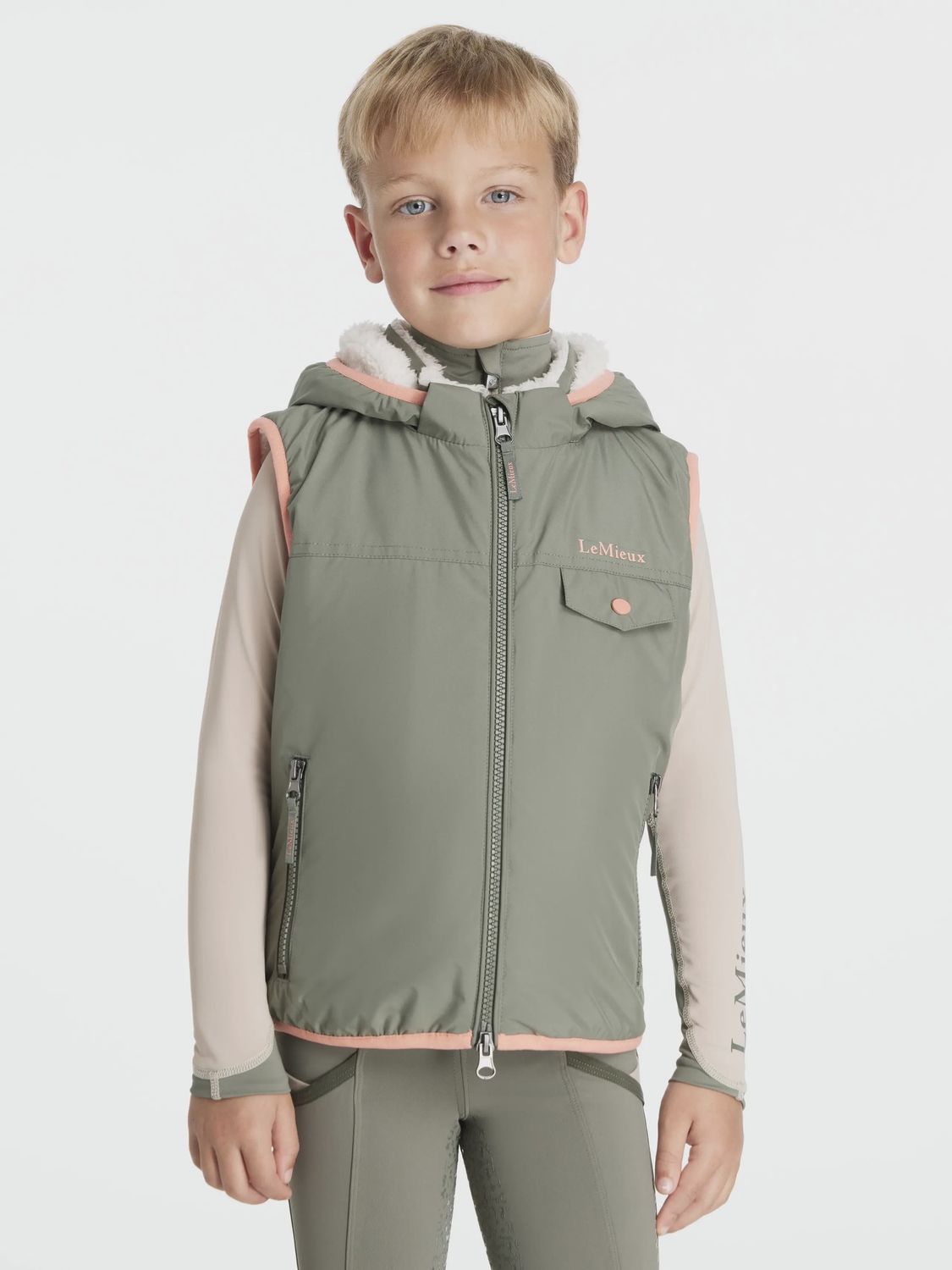 Lemieux George Gilet Kids, Color: Rosemary, Size: 3-4