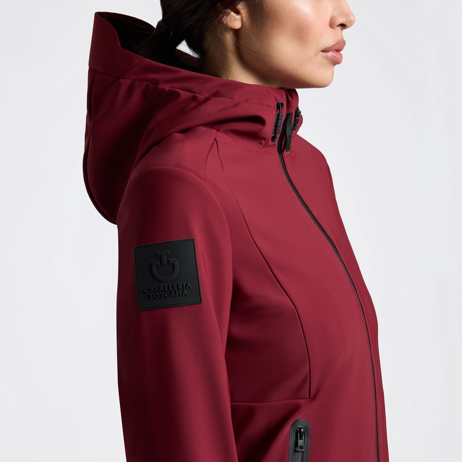 Cavalleria Toscana Thermal Hooded Performance Softshell Dames, Color: Bordeaux, Size: XS