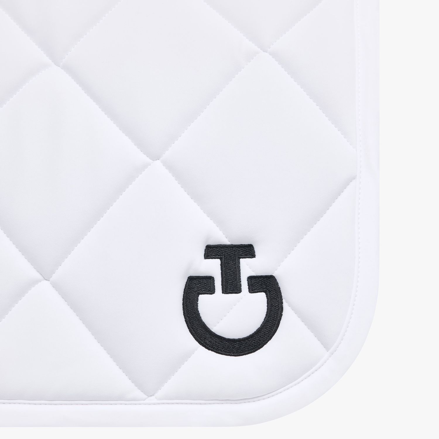 Diamond Quilted Jersey Saddle Pad, Color: White, Size: Dressage - Full