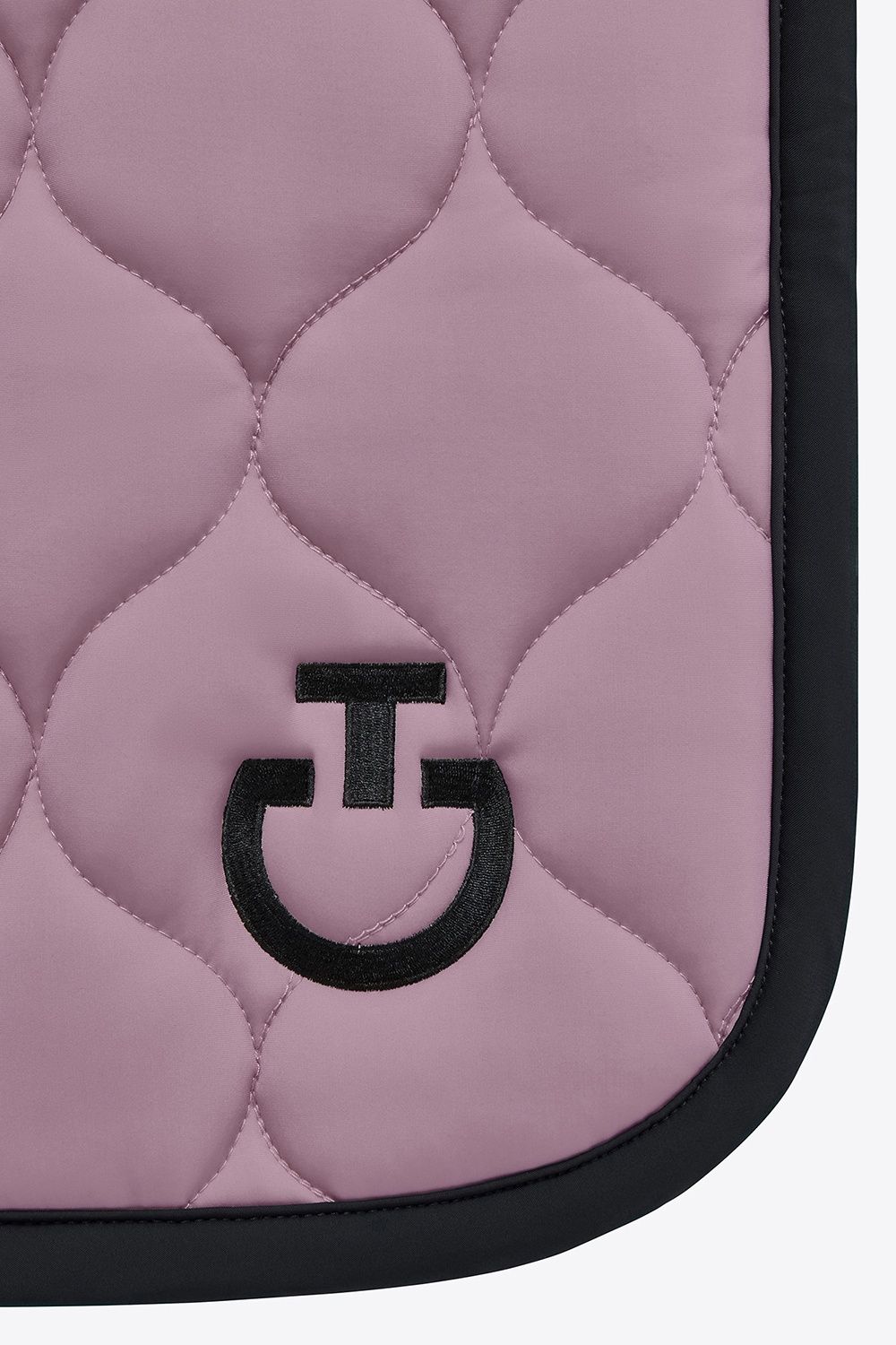 Cavalleria Toscana New Circular Quilted Jersey Zadeldek, Color: Grape Shake/Black, Size: Jump - Full