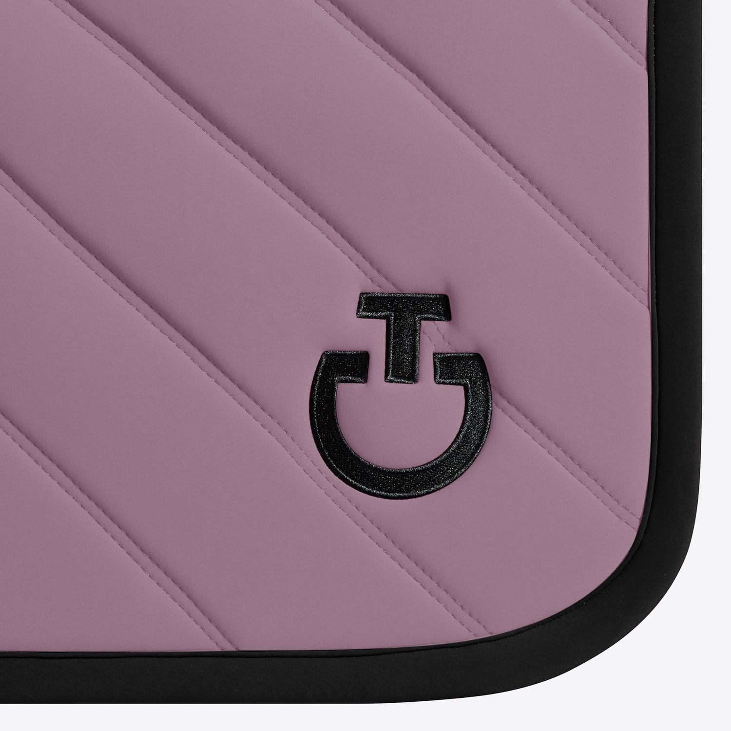 Cavalleria Toscana Diamonds &amp; Lines Quilted Zadeldek, Color: Grape Shake/Black, Size: Jump - Full