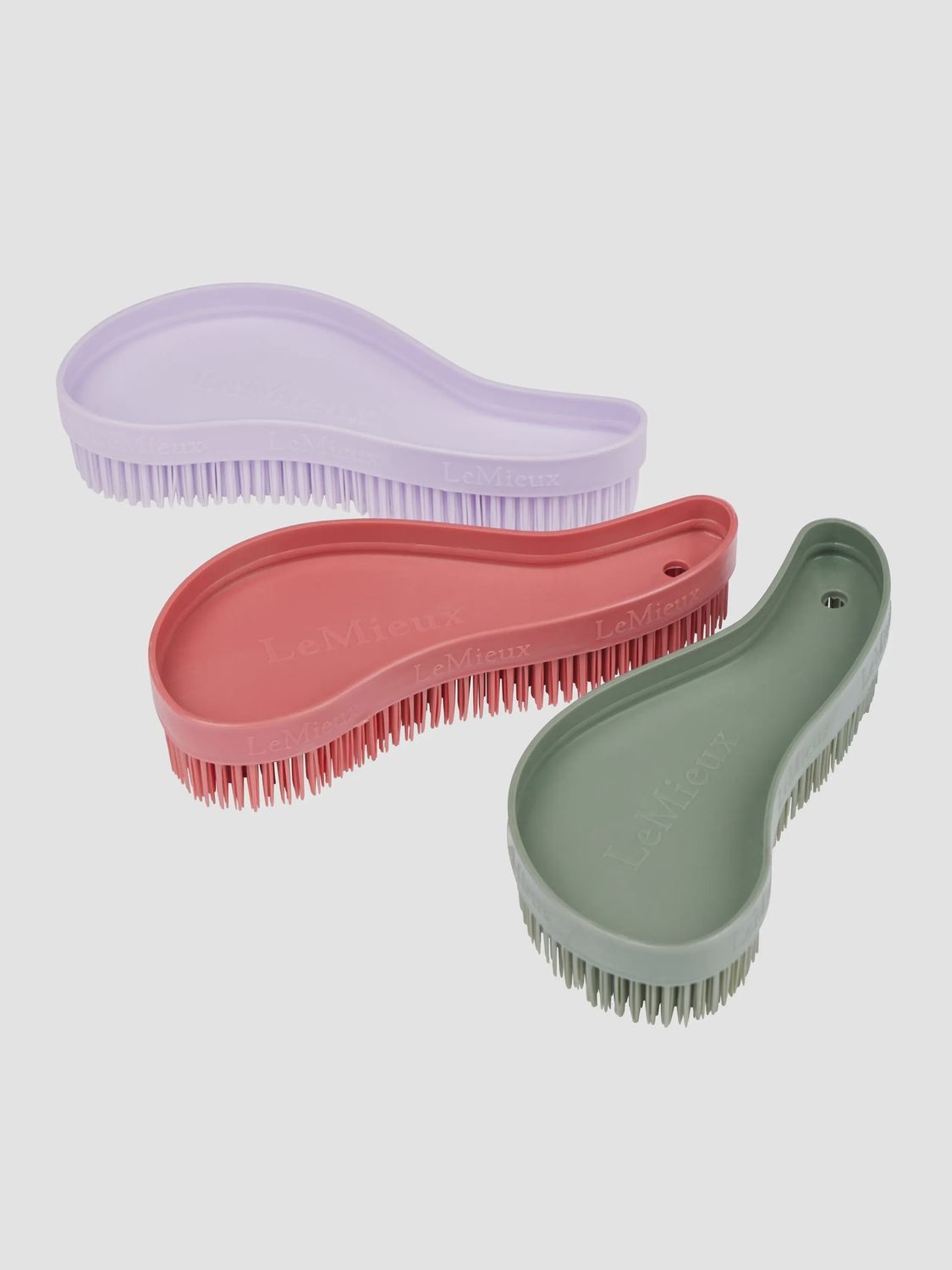 LeMieux Wizard Borstel Trio, Color: Cranberry/Lilac/Rosemary