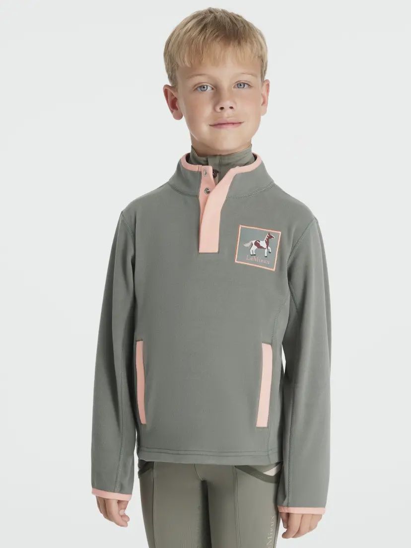 LeMieux Mini Mae Popper Fleece Kids, Color: Rosemary, Size: 5-6