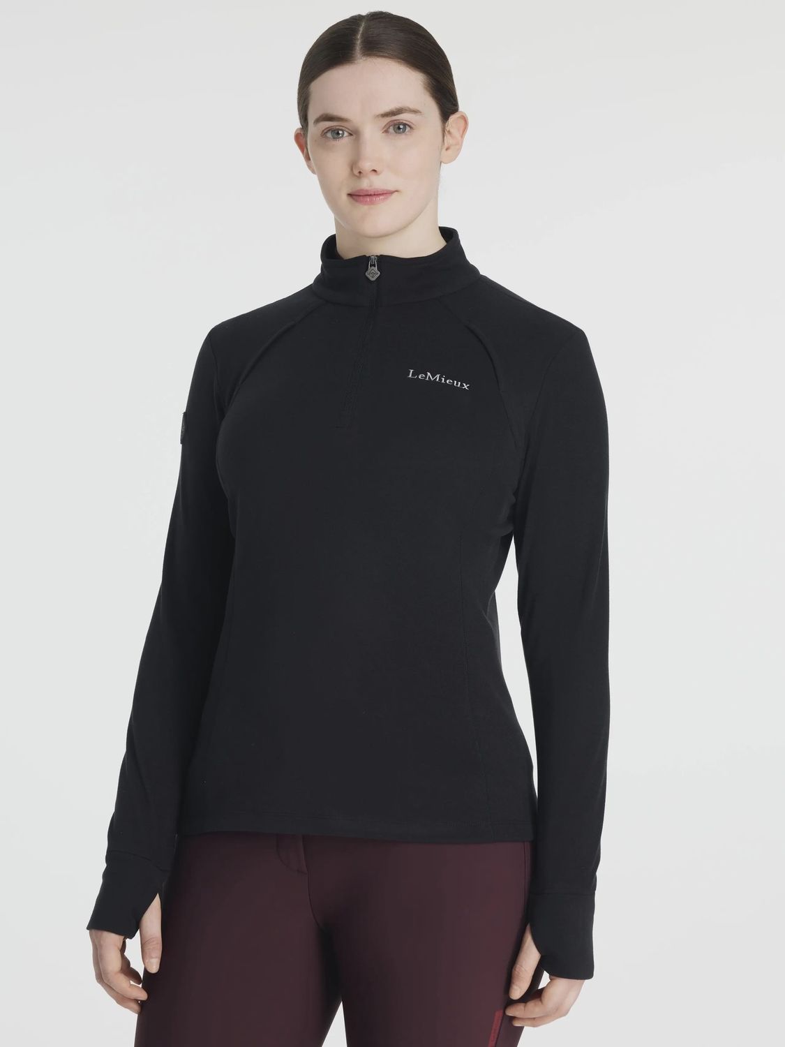 LeMieux Frances Fleece met kwartsrits, Color: Black, Size: XS