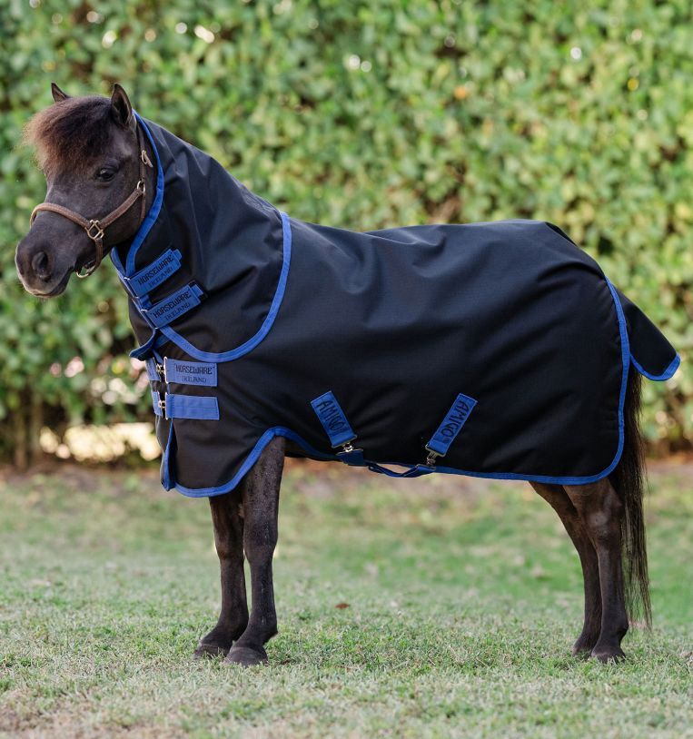 HorseWare Amigo Ripstop 900D Plus Petite Turnout 200g, Color: Black/Blue, Size: 55/85/2.9