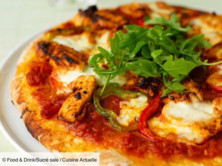 Pizza poulet au curry