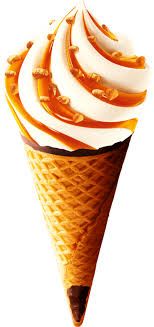 Glace cône extrême sundae caramel