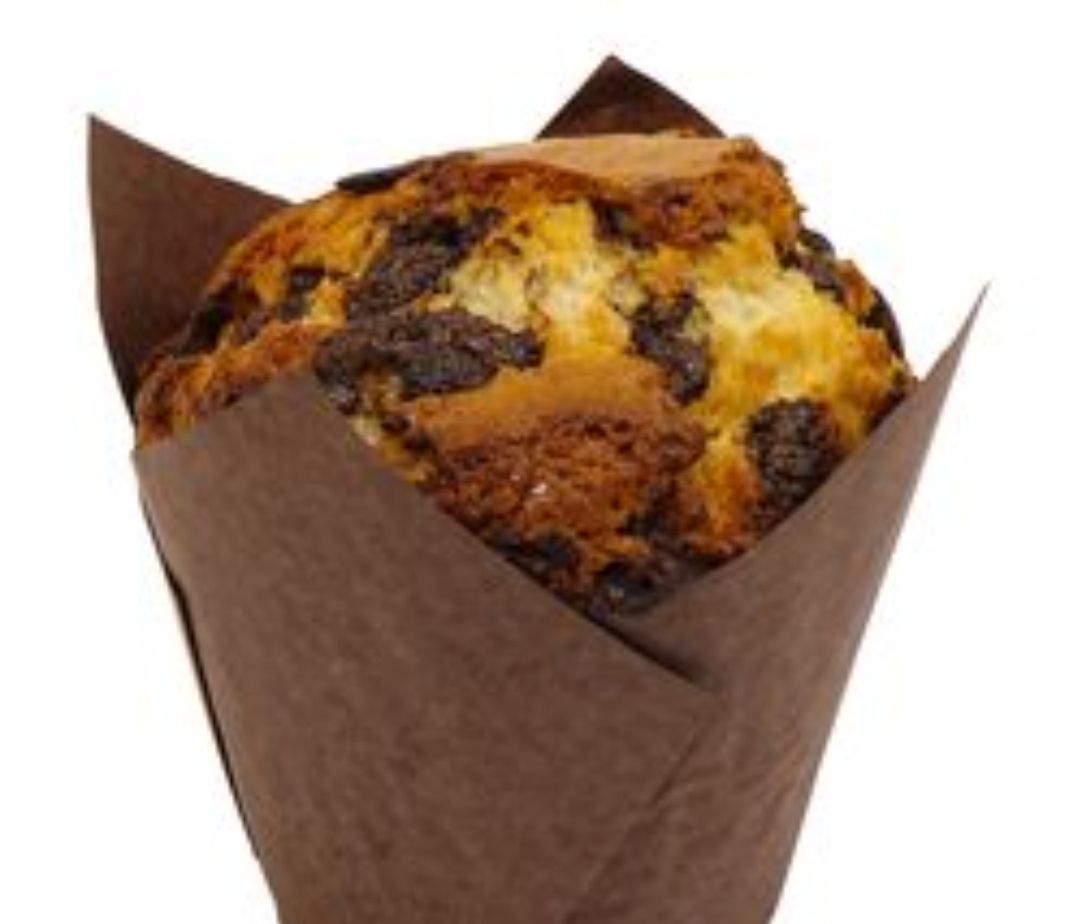 Muffin nature aux petites de chocolat