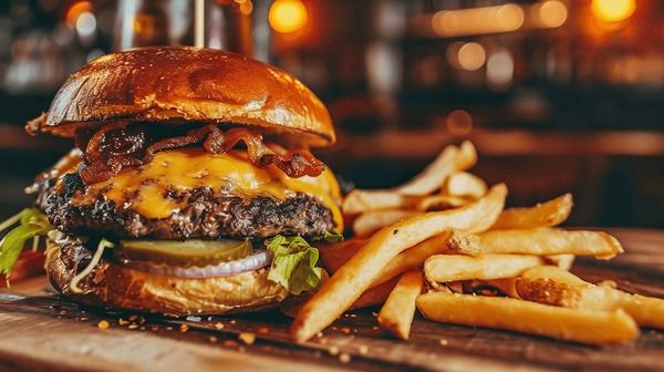 Le MBH burgers au bleu avec ses frites uniquement le mardi soir et le samedi soir 