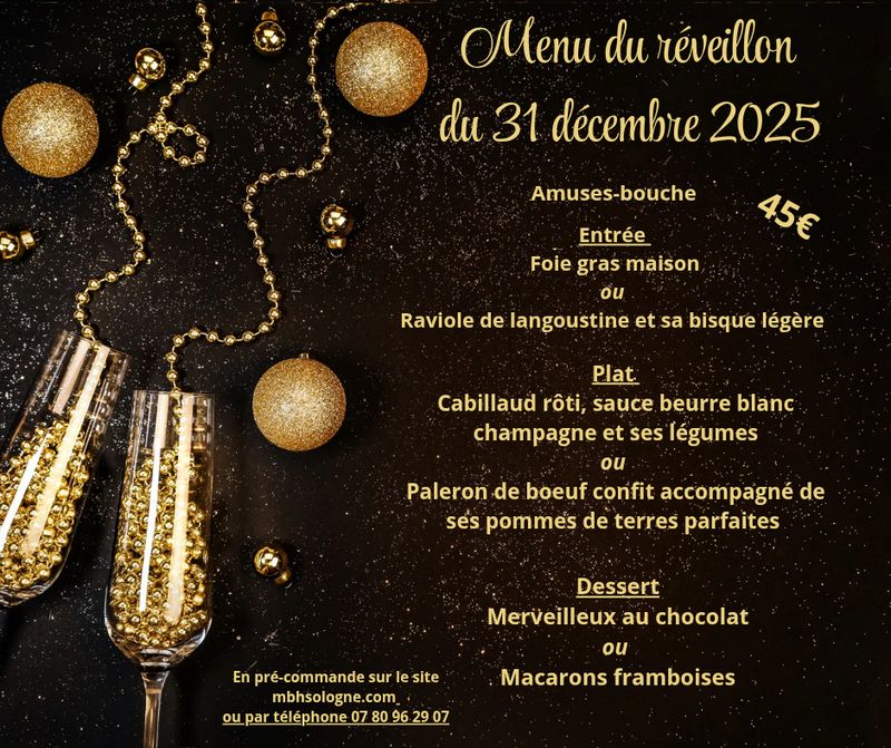 Menu du réveillon