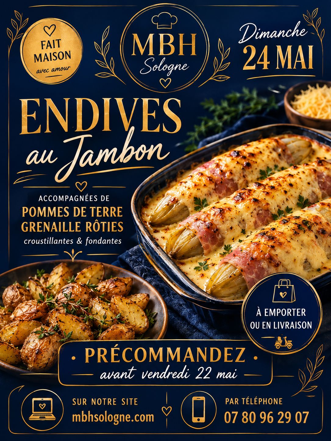 Endives au jambon