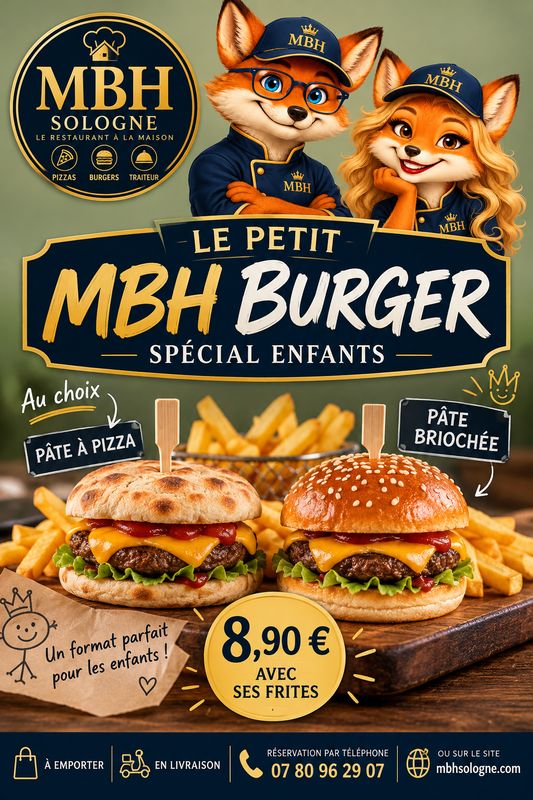 Le petit MBH burger avec ses frites uniquement le mardi et samedi soir 