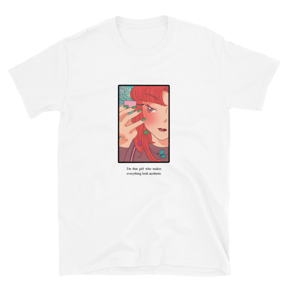 Basic Softstyle T-Shirt With Quotes &quot;I&#39;m That Girl Who Makes Everything  Look  Aesthetic&quot;