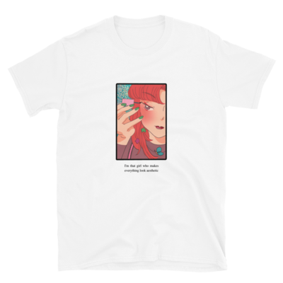 Basic Softstyle T-Shirt With Quotes &quot;I&#39;m That Girl Who Makes Everything  Look  Aesthetic&quot;