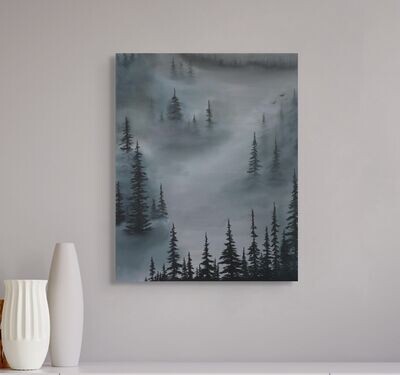 forest fog original art