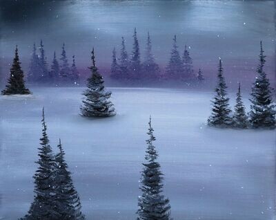 silent snowfall original art