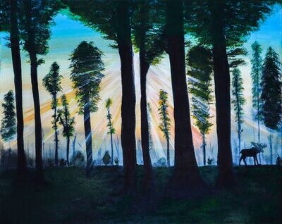spring sunlight original art