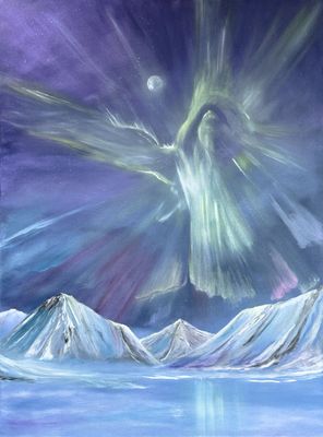 a veil of light in the night