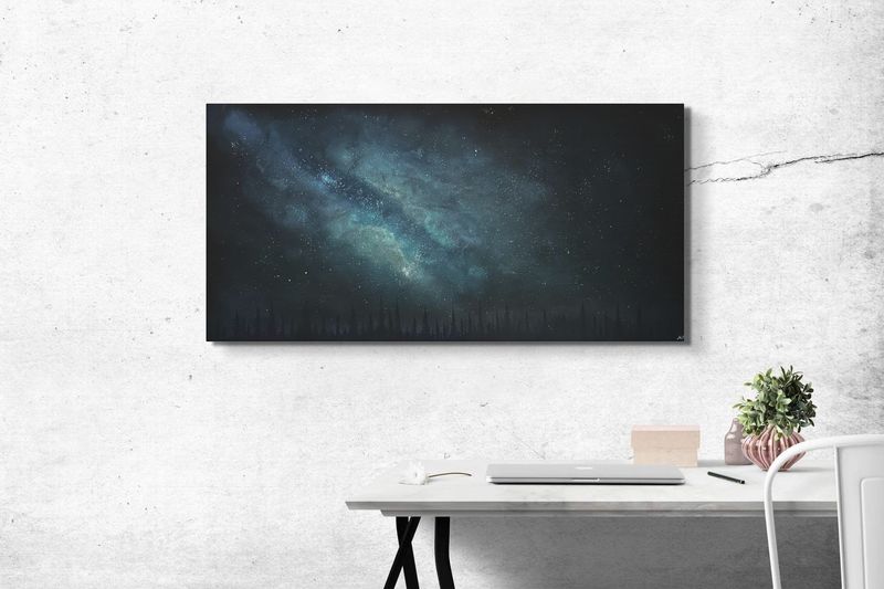 glittering galaxy original art