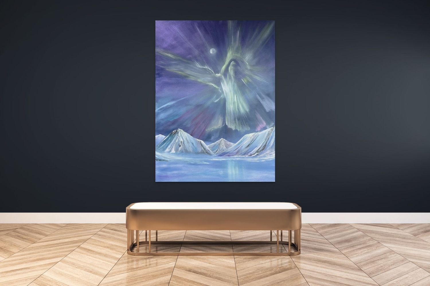 a veil of light in the night original art