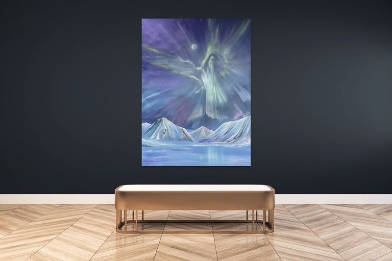 a veil of light in the night original art