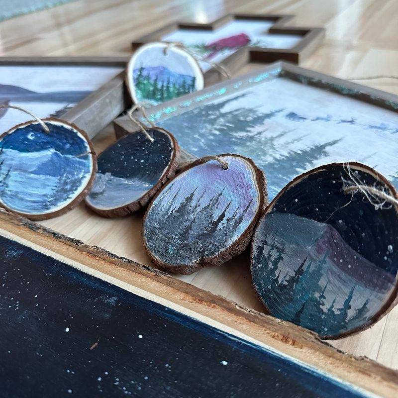 hand-painted ornaments