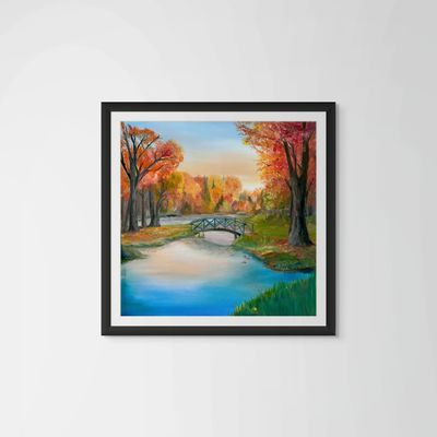 an autumn evening framed print