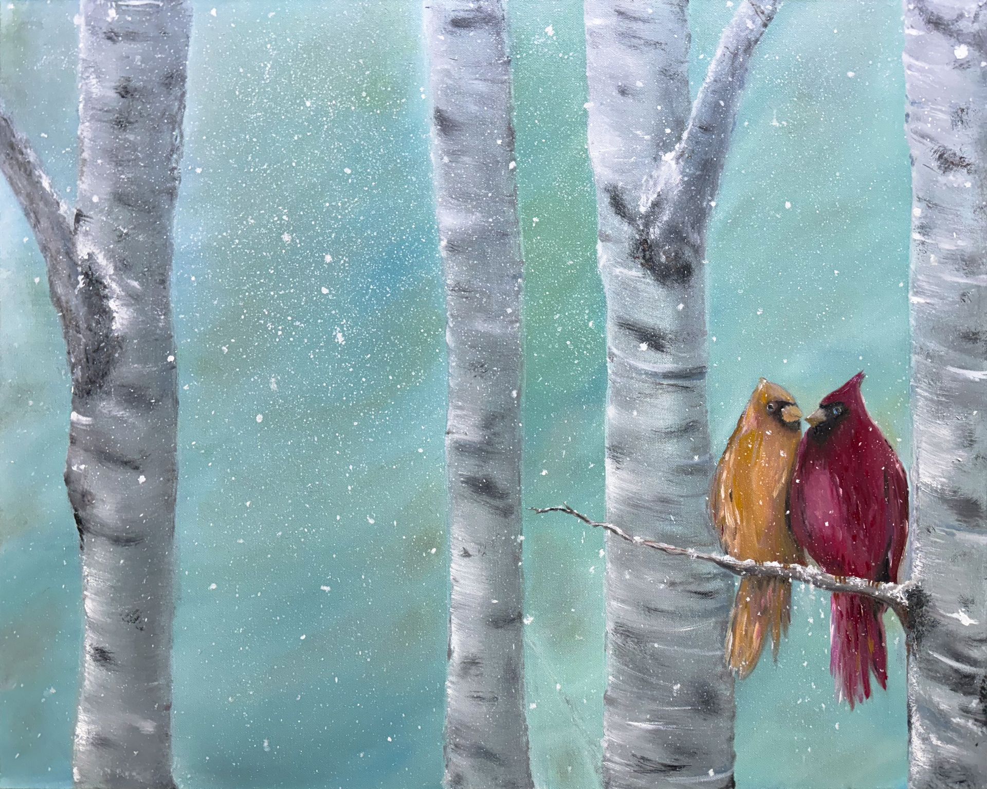 love birds original art