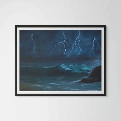 limitless lightning framed print