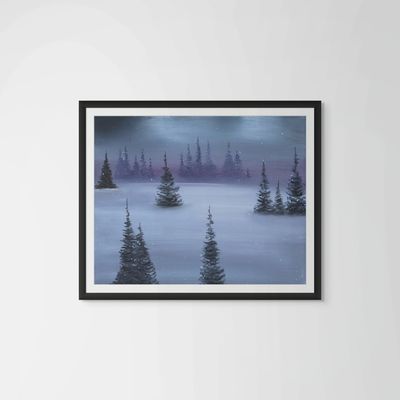 silent snowfall framed print