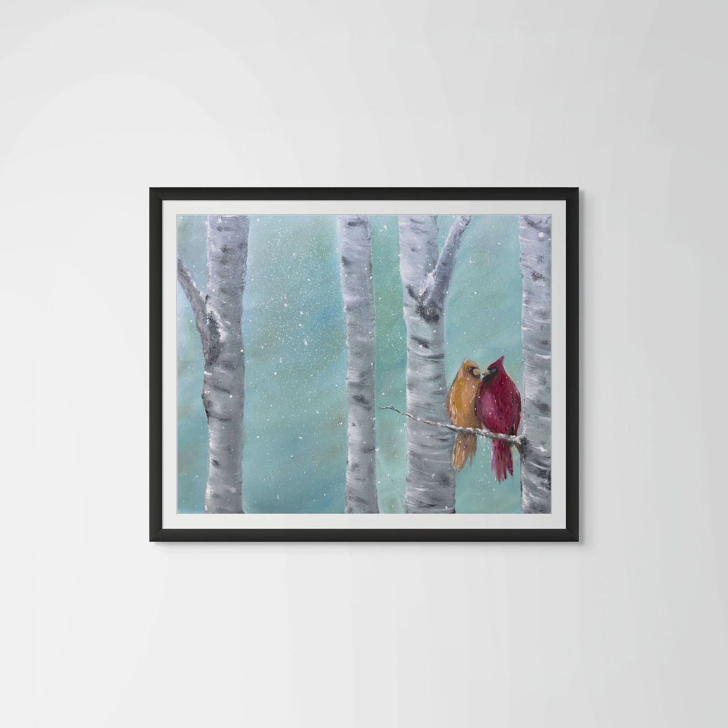 love birds framed print