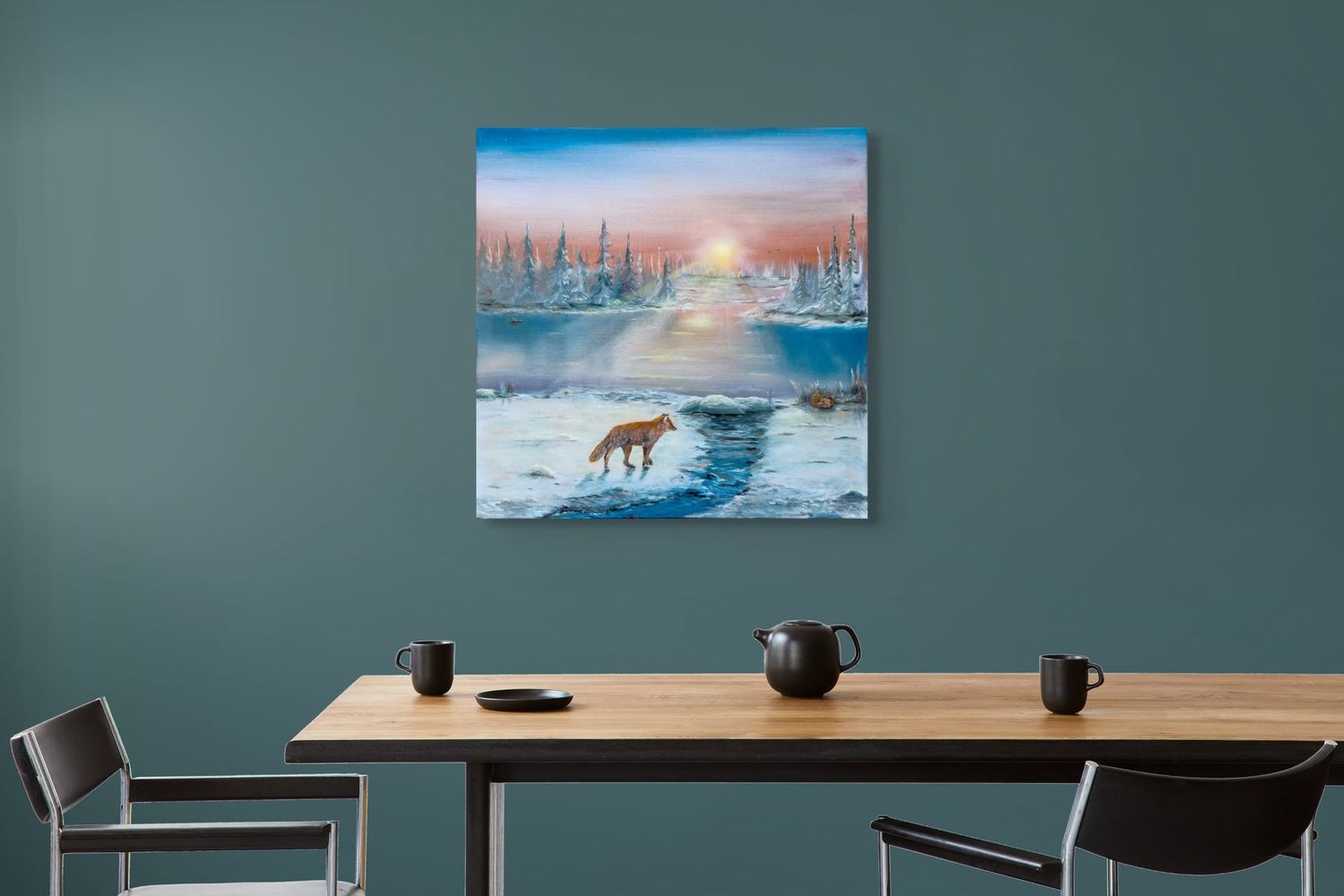 a wild sunset original art