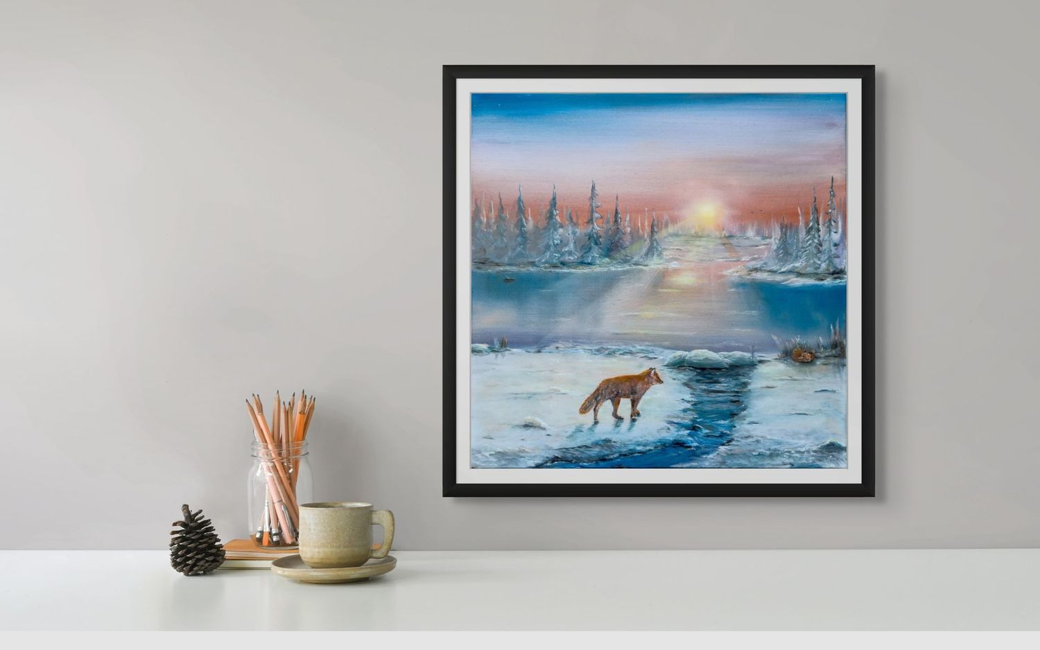 a wild sunset framed print
