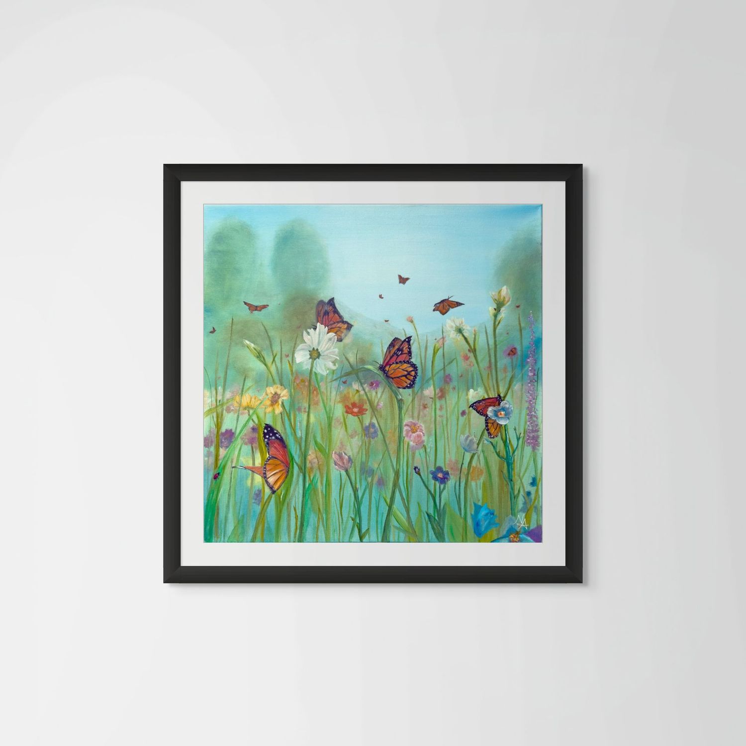 butterfly valley framed print