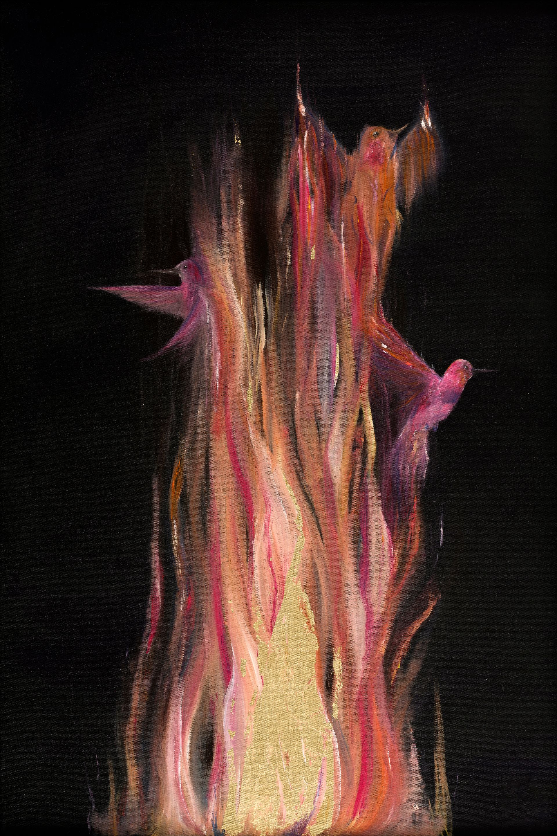 through the flames original art