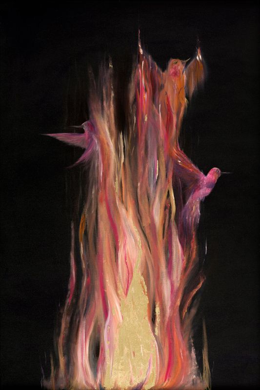 through the flames original art