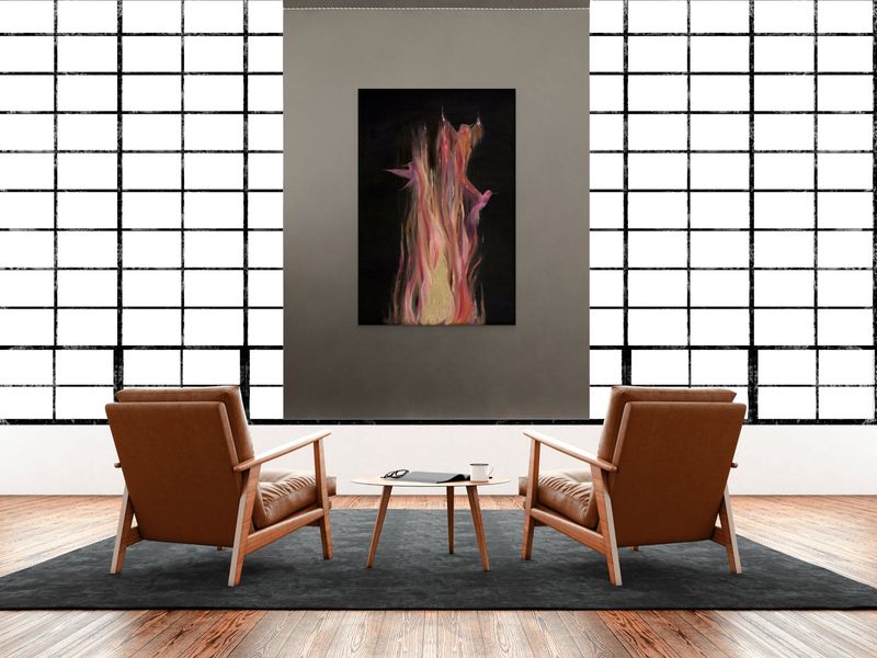 through the flames original art