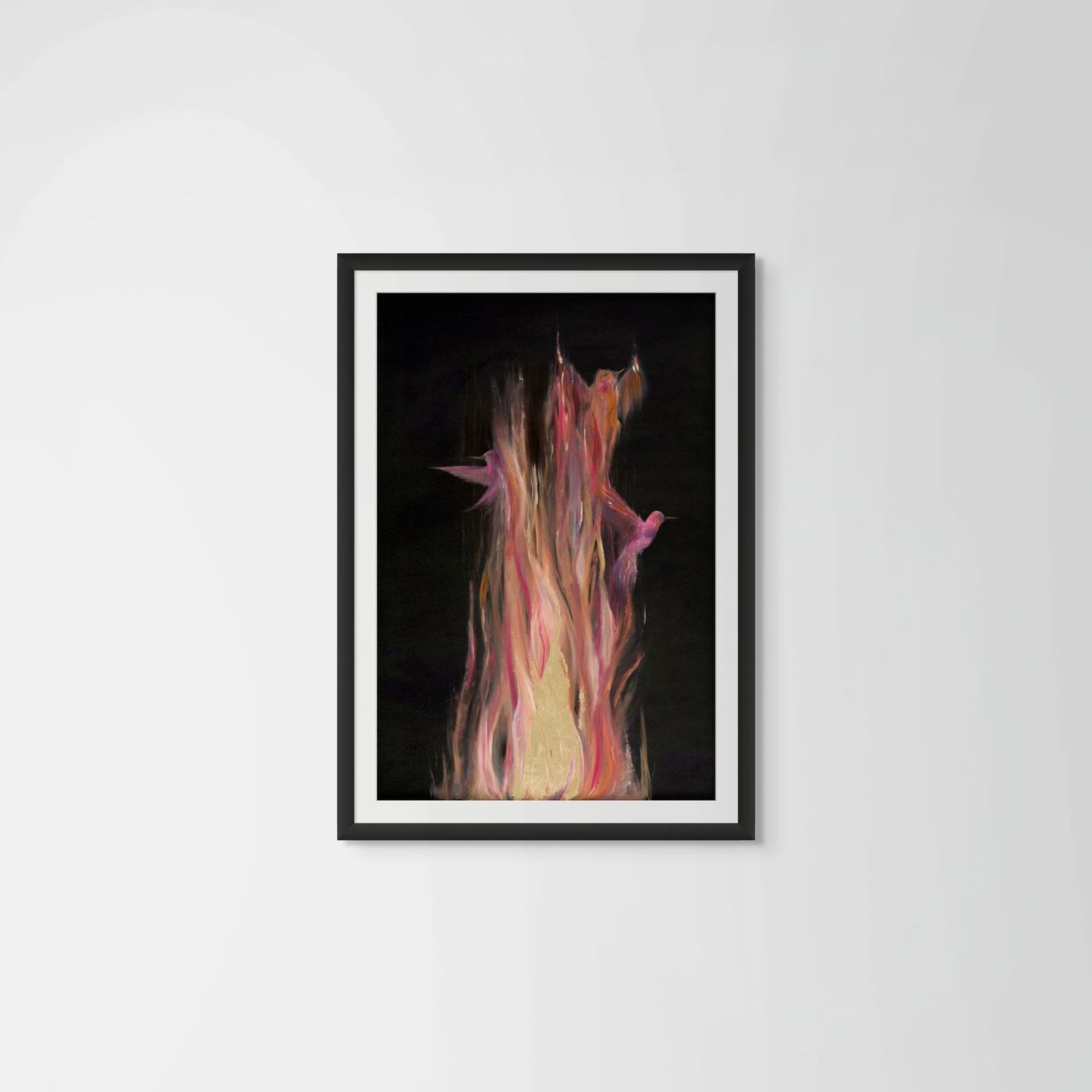 through the flames framed print