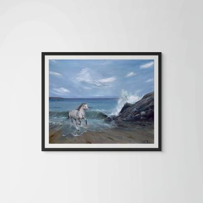 untamed waves framed print