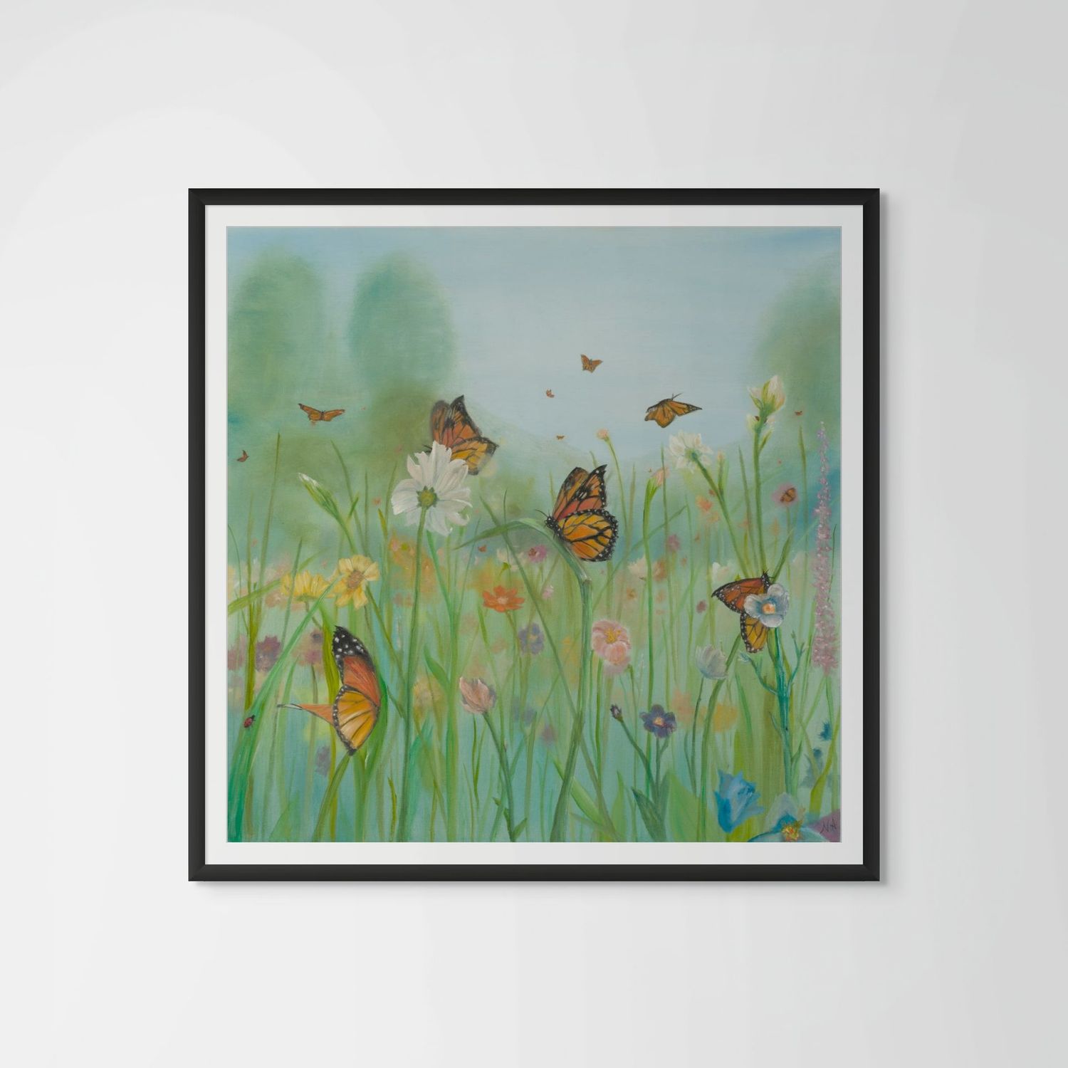 butterfly valley framed print