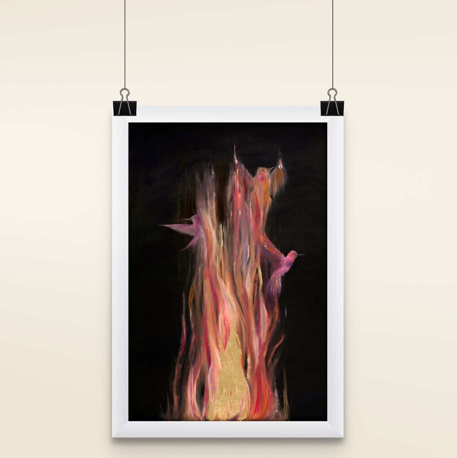 through the flames matted print