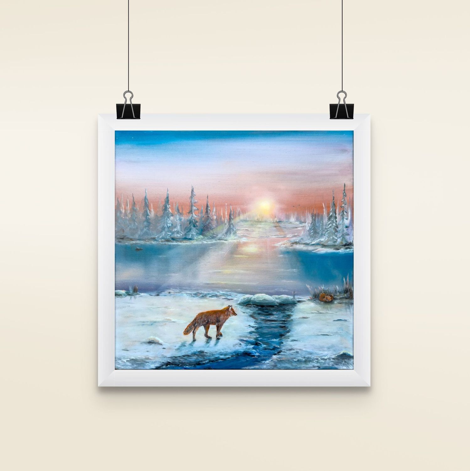 a wild sunset matted print