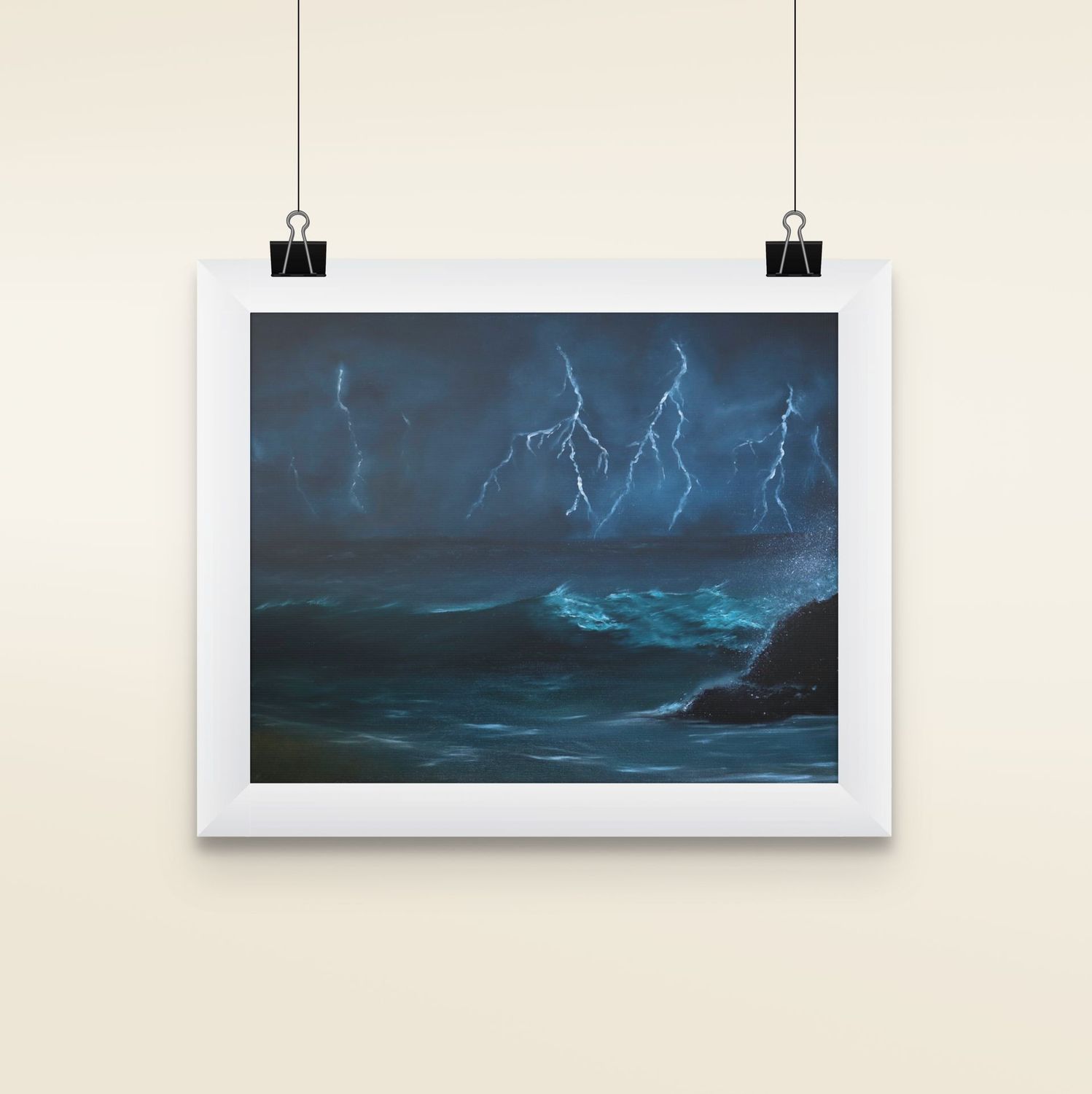 limitless lightning matted print