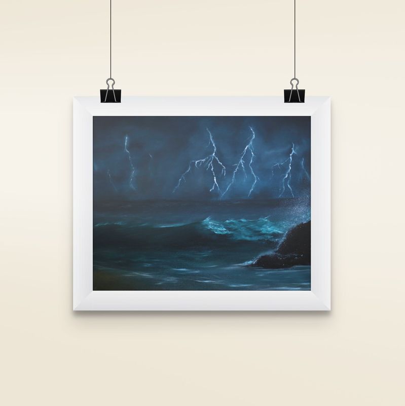 limitless lightning matted print